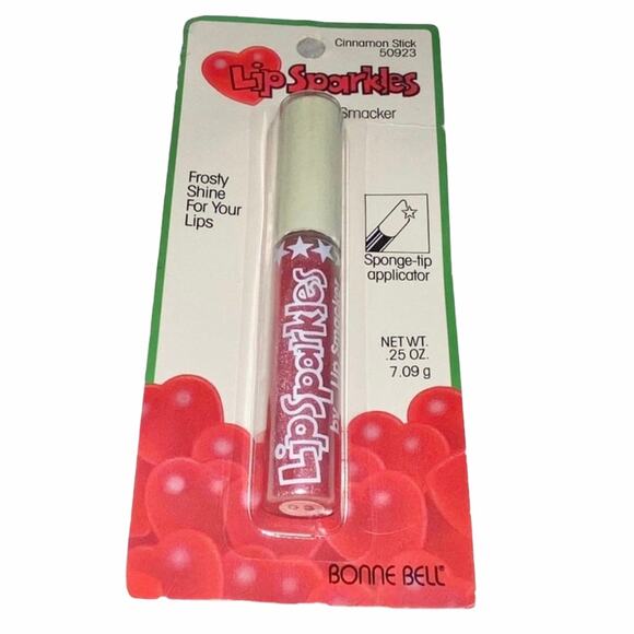 VTG Y2k Bonne Bell Lip Sparkles Smackers Red Cinnamon Glitter Lip Gloss - Picture 1 of 7